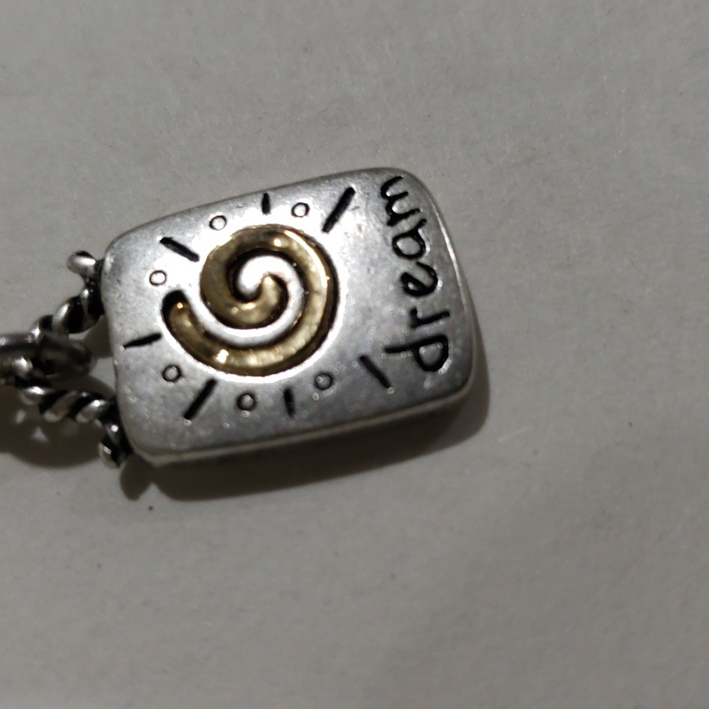 Chico’s Womens Dual Tone “With Love” Dream Charm - Elegant Fashion Jewelry - Picture 6 of 10